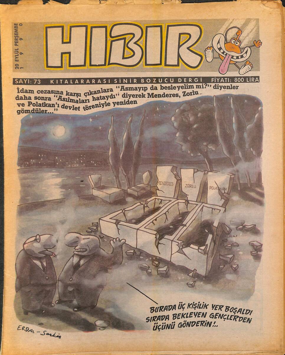 Hıbır Mizah Dergisi 20 Eylül 1990 Sayı 73 NDR95298 - 1