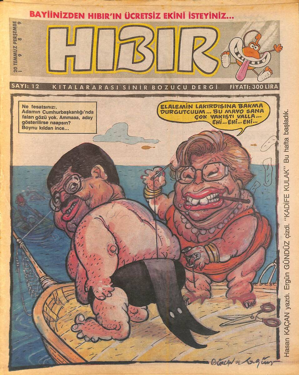 Hıbır Mizah Dergisi 20 Temmuz 1989 Sayı 12 NDR95319 - 1