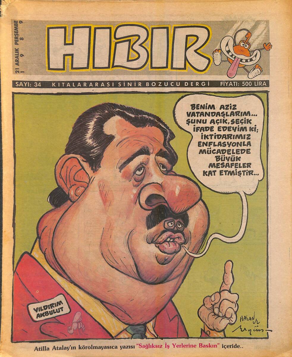 Hıbır Mizah Dergisi 21 Aralık 1989 Sayı 34 NDR95294 - 1