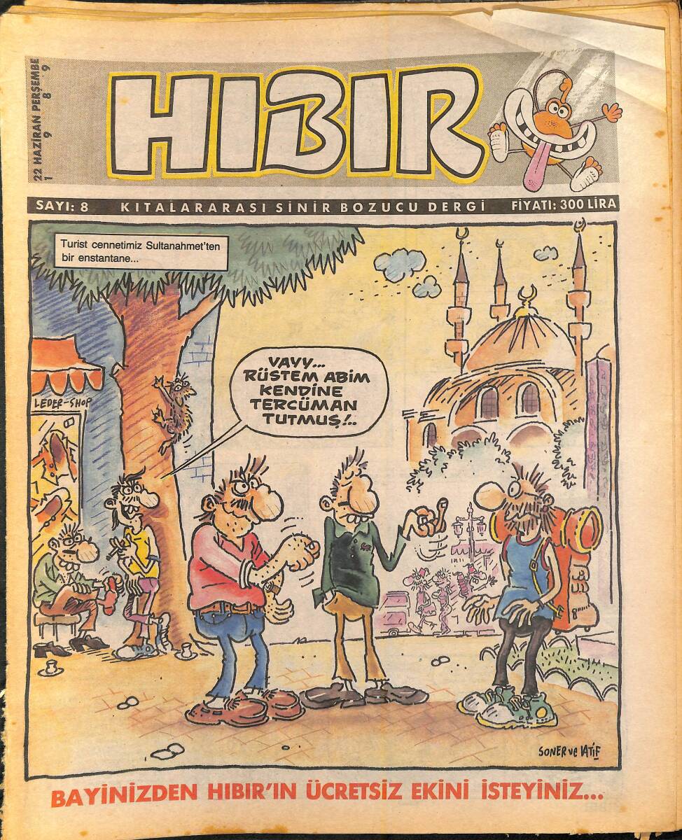 Hıbır Mizah Dergisi 22 Haziran 1989 Sayı 8 NDR95317 - 1
