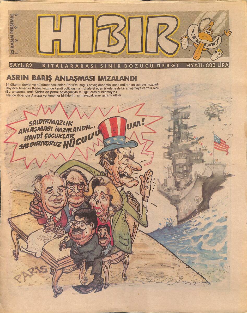 Hıbır Mizah Dergisi 22 Kasım 1989 Sayı 82 NDR95325 - 1
