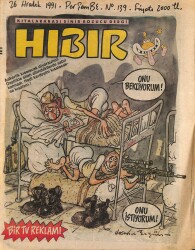 Hıbır Mizah Dergisi 26 Aralık 1991 Sayı 139 NDR80820 - Gökçekoleksiyon