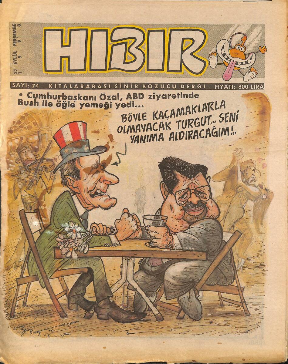 Hıbır Mizah Dergisi 27 Eylül 1990 Sayı 74 NDR95329 - 1