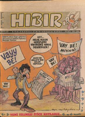 Hıbır Mizah Dergisi 28 Aralık 1989 Sayı 35 NDR81064 - 1
