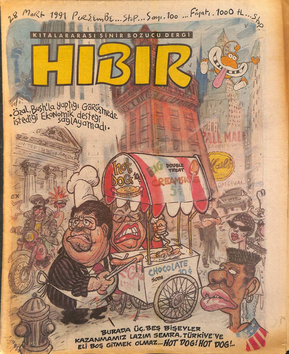 Hıbır Mizah Dergisi 28 Mart 1991 Sayı 100 NDR95304 - 1