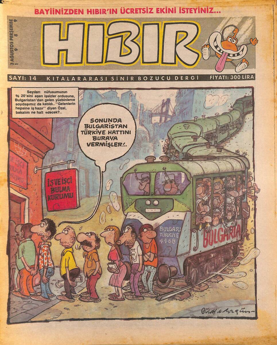 Hıbır Mizah Dergisi 3 Ağustos 1989 Sayı 14 NDR95321 - 1