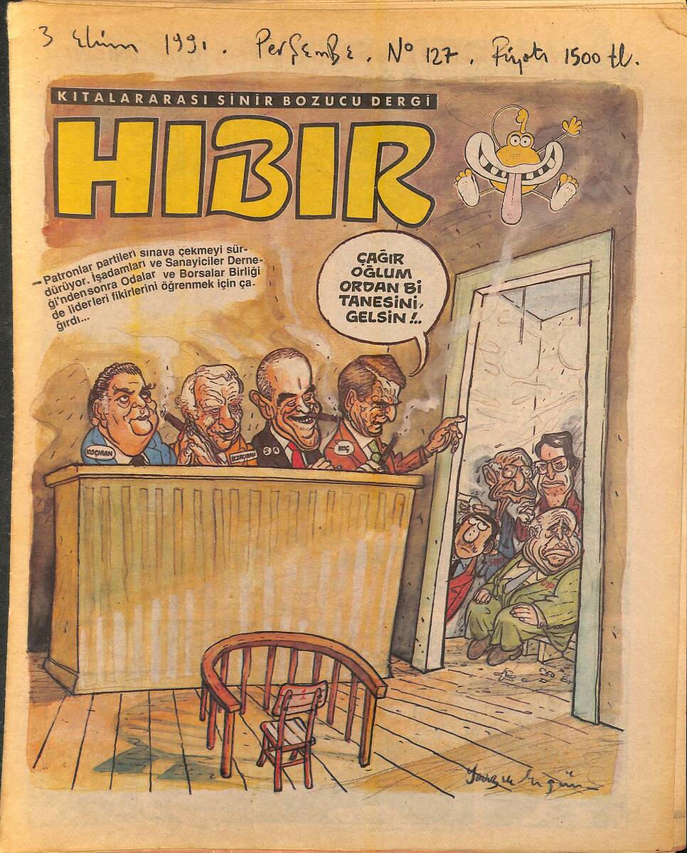 Hıbır Mizah Dergisi 3 Ekim 1991 Sayı 127 NDR95308 - 1