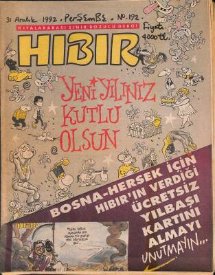 Hıbır Mizah Dergisi 31 Aralık 1992 Sayı 192 NDR80770 - 1