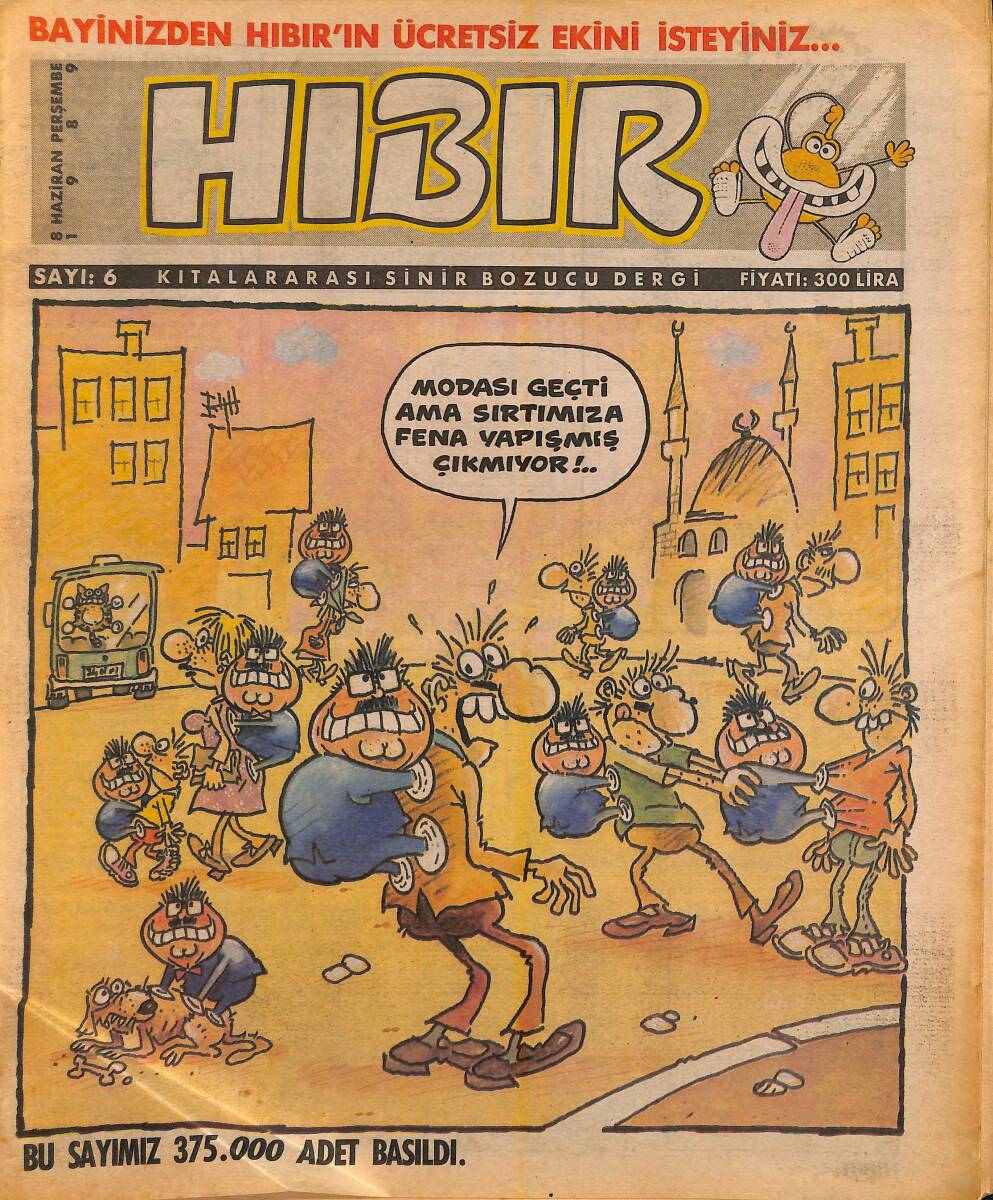 Hıbır Mizah Dergisi 8 Haziran 1989 Sayı 6 NDR95315 - 1