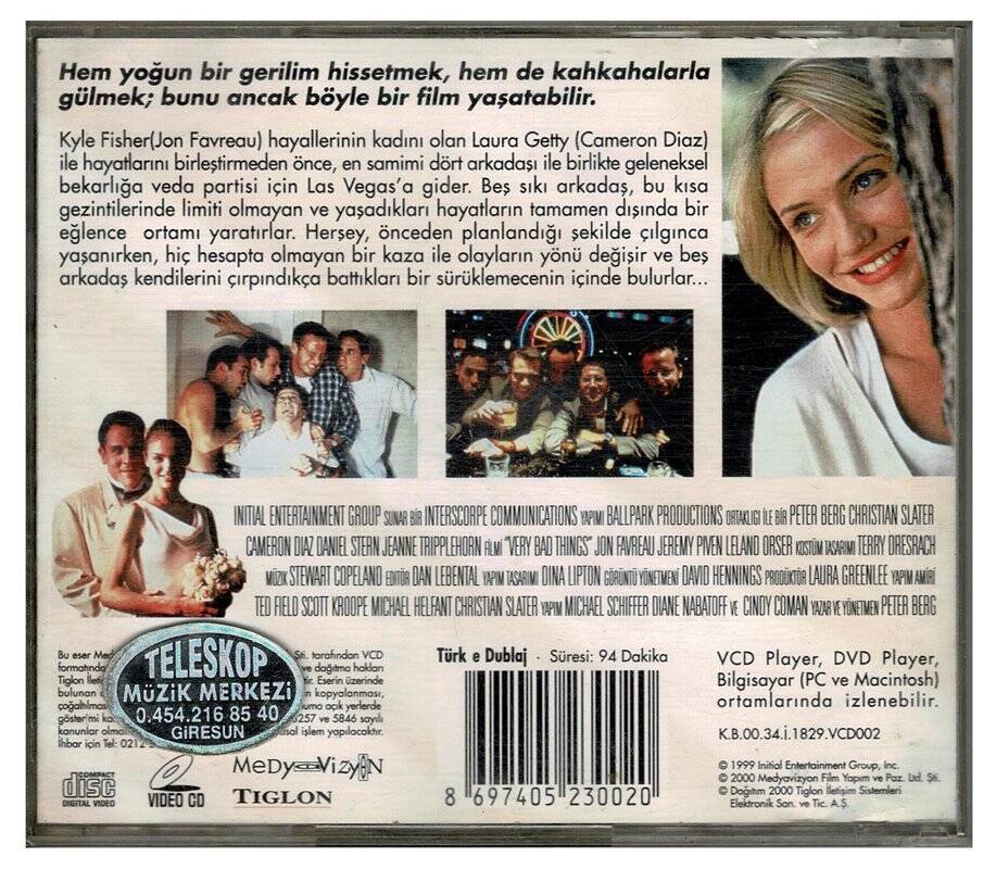 Hiç Hesapta Yokken - Very Bad Things 1998 VCD34 - 2