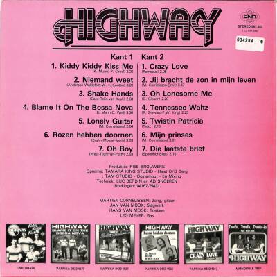 Highway – Kiddy Kiddy, Kiss Me (1982 - Holland) LP PLK19005 - 2