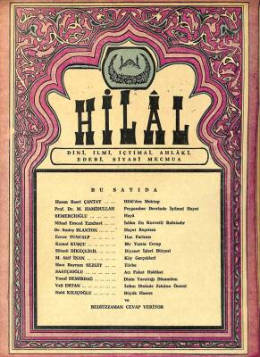 Hilal - Dini, İlmi, İçtimai, Ahlaki, Siyasi Mecmua Sayı33 Ocak 1963 Yusuf Demirdağ Biyografya NDR44616 - 1
