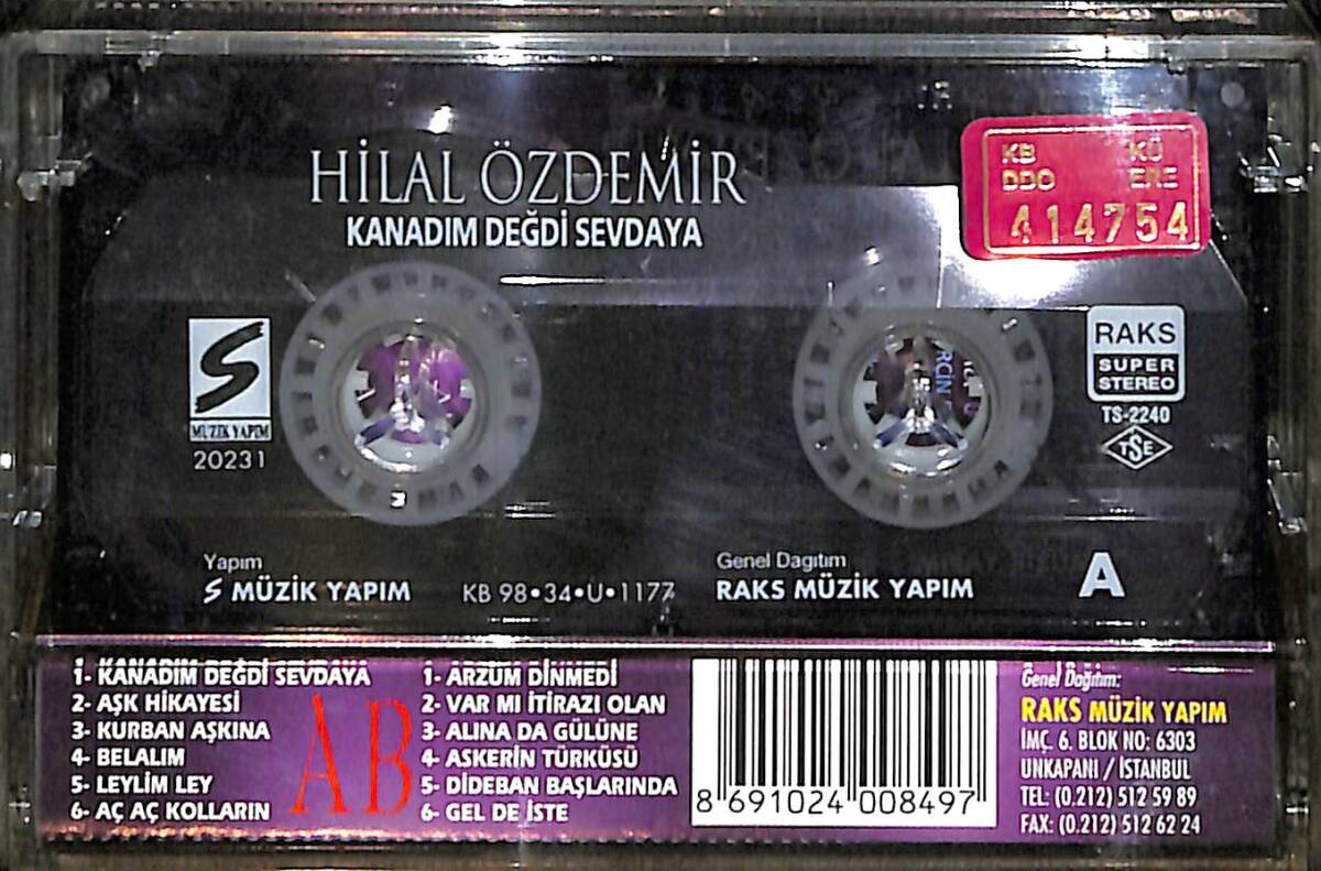 Hilal Özdemir - Kanadım Değdi Sevdaya Kaset (İkinci El) KST26768 - 2