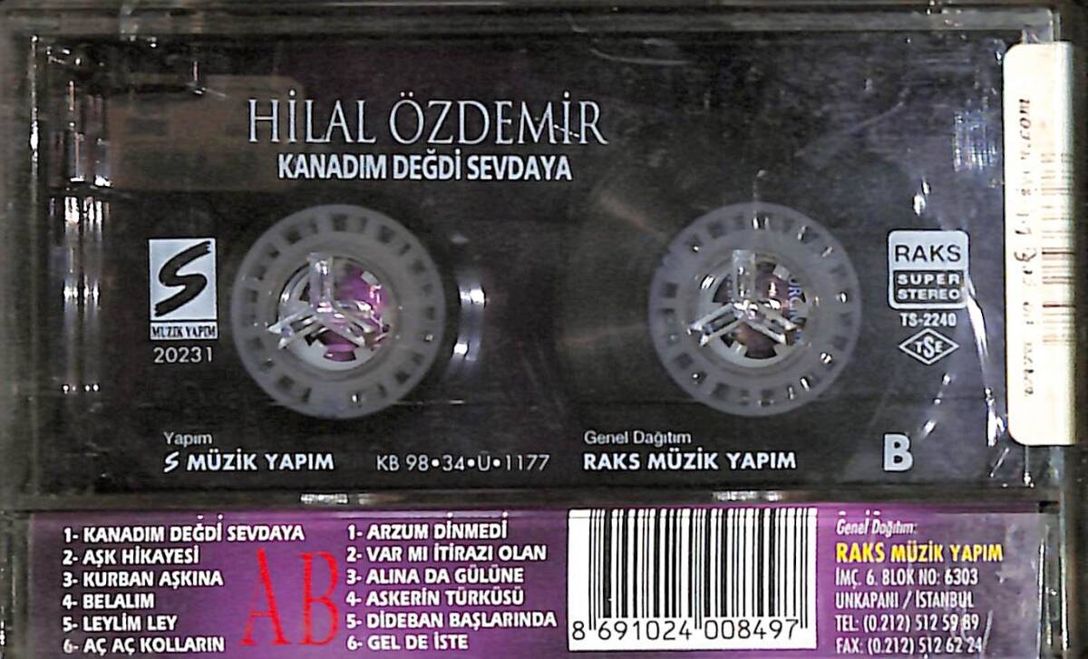 Hilal Özdemir - Kanadım Değdi Sevdaya Kaset (İkinci El) KST27105 - 2