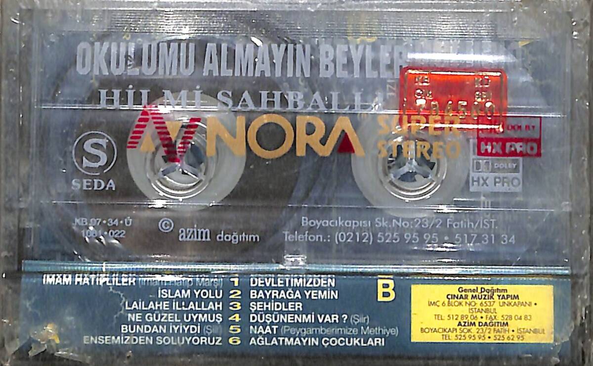  Hilmi Şahballı – Okulumu Almayın Beyler & İmam Hatipliler Marşı Orijinal Kaset (Sıfır) * Çınar Müzik - Kırmızı Bandrol - 1997 * KST30683 - 2