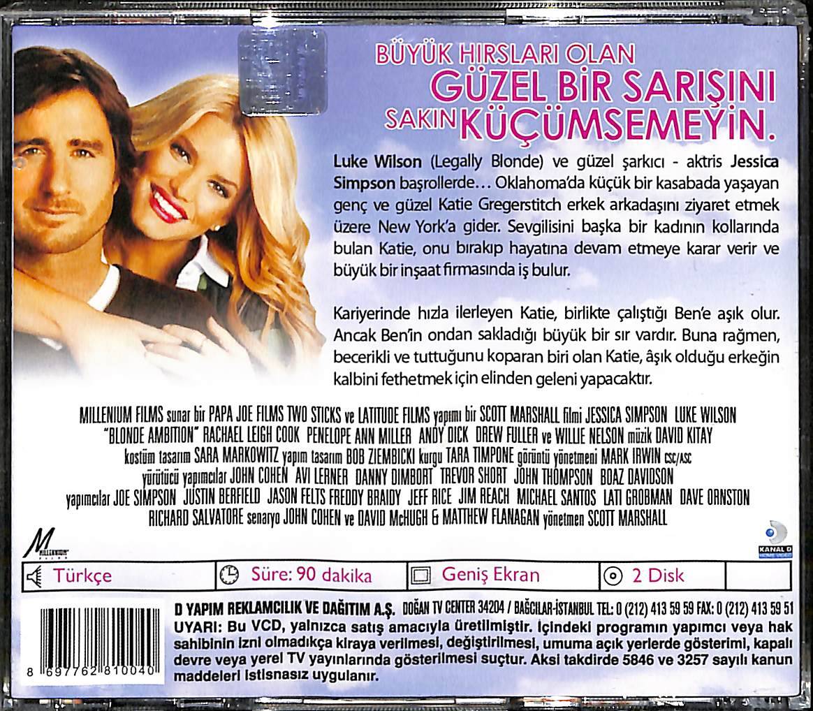 Hırslı Şarışın – Blonde Ambition (2007) Orijinal VCD Film ' Jessica Simpson ' VCD28261 - 2