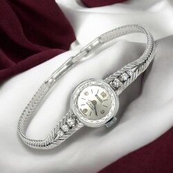 Hıslon 18 Ayar Pırlanta Taşlı Bayan Kol Saati SAA042 #16.68 - 1