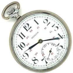 Hislon Porselen Kadran Çift Rakam Kurmalı Cep Saati – 50 mm G-GSR73 - 3