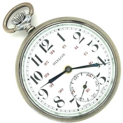 Hislon Porselen Kadran Çift Rakam Kurmalı Cep Saati – 50 mm G-GSR73 - 3