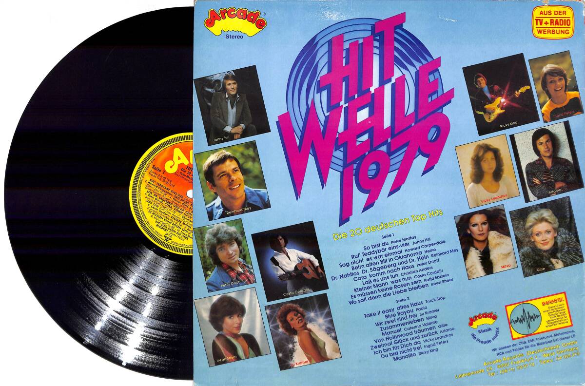 Hit Welle 1979 - Die 20 Deutschen Top Hits (Almanya Baskı) LP PLAK (10/8.5) PLK25985 - 2