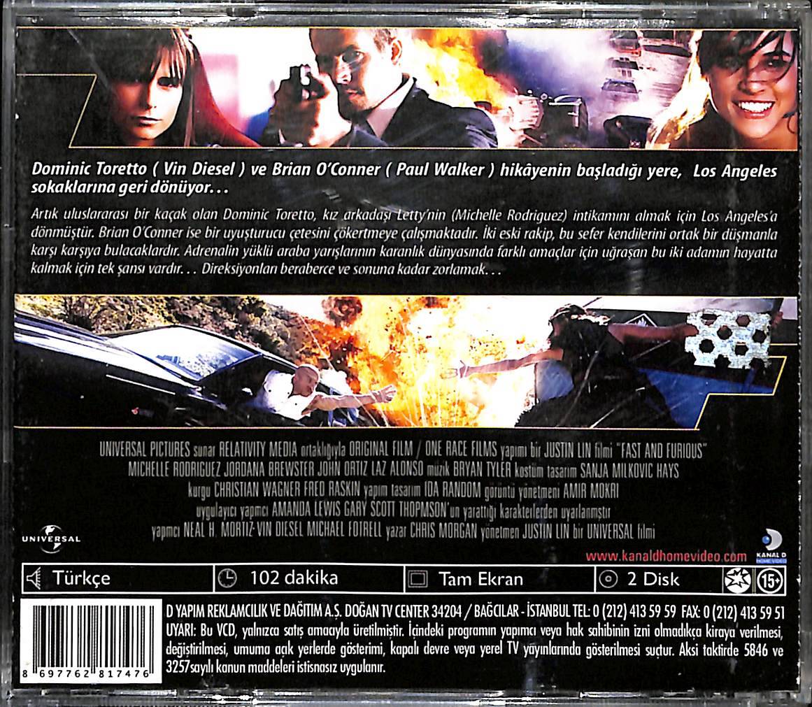 Hızlı ve Öfkeli (4) - The Fast and the Furious 4 (2009) Orjinal VCD Film ***ÇOK NADİR FİLM*** VCD28066 - 2
