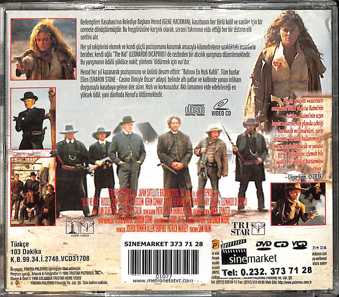 Hızlı ve Ölü (1995) Orjinal VCD Film ' Sharon Stone - Gene Hackman ' VCD28663 - 2