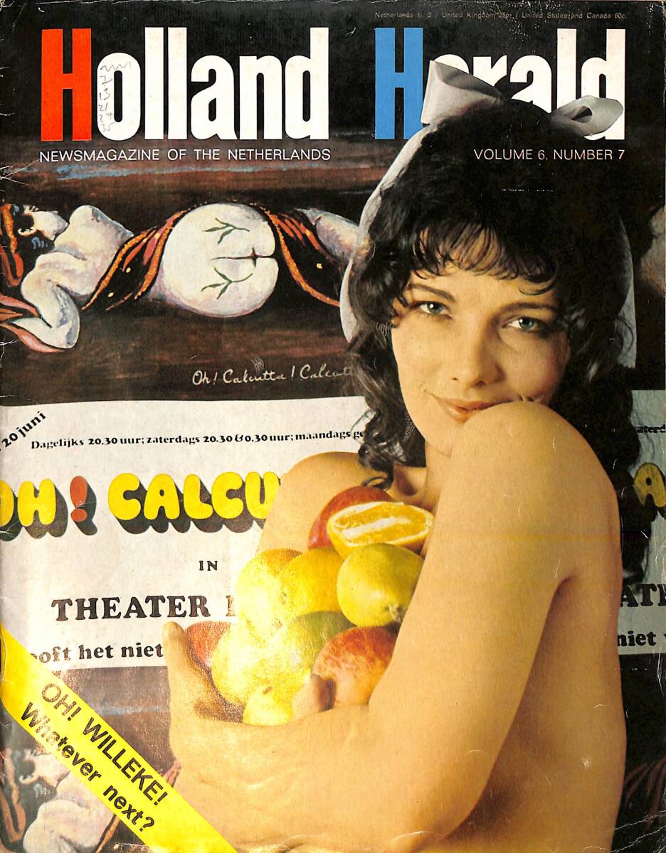 Holland Herald Magazine July 1971 , Volume: 6 Number: 7 – Hans van Mierlo, of the D'66 Party, takes a victory - and a kiss NDR100611 - 1