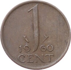 Hollanda 1 Cent 1960 ÇT YMP10990 - 1
