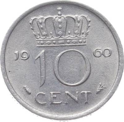 Hollanda 10 Cent 1960 ÇT YMP2404 - 1