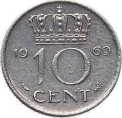 Hollanda 10 Cent 1969 *Juliana* ÇÇT+ YMP11183 - 2