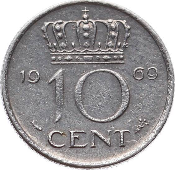 Hollanda 10 Cent 1969 *Juliana* ÇÇT+ YMP11183 - 2