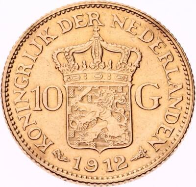 Hollanda 10 Gulden 1912 Altın YMP10512 #710 - 1