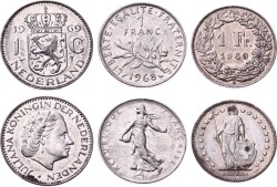 Hollanda Fransa İsviçre Madeni Para Lotu YMP10661 - Gökçekoleksiyon