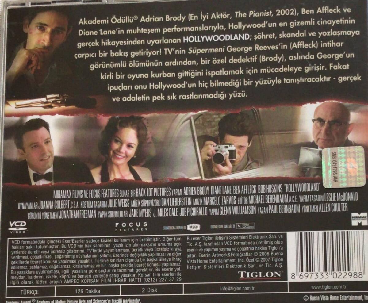 Hollywoodland VCD Film VCD8209 - 2