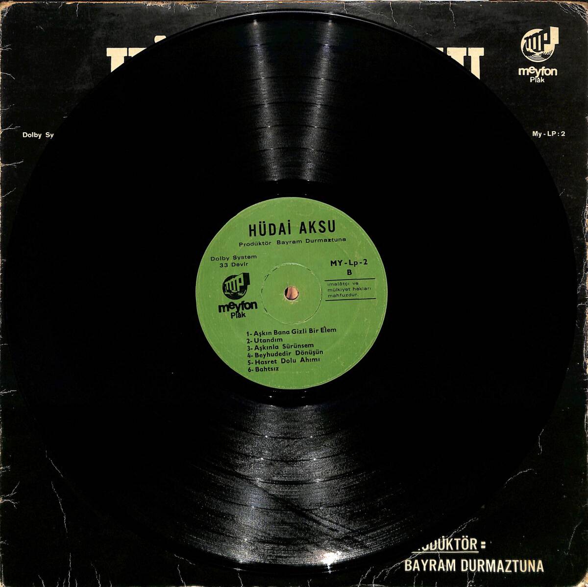 Hüdai Aksu – Çözülen Saçlarımı | Meyfon Plak 33′lük LP (Long Play) PLAK (10/8) 
