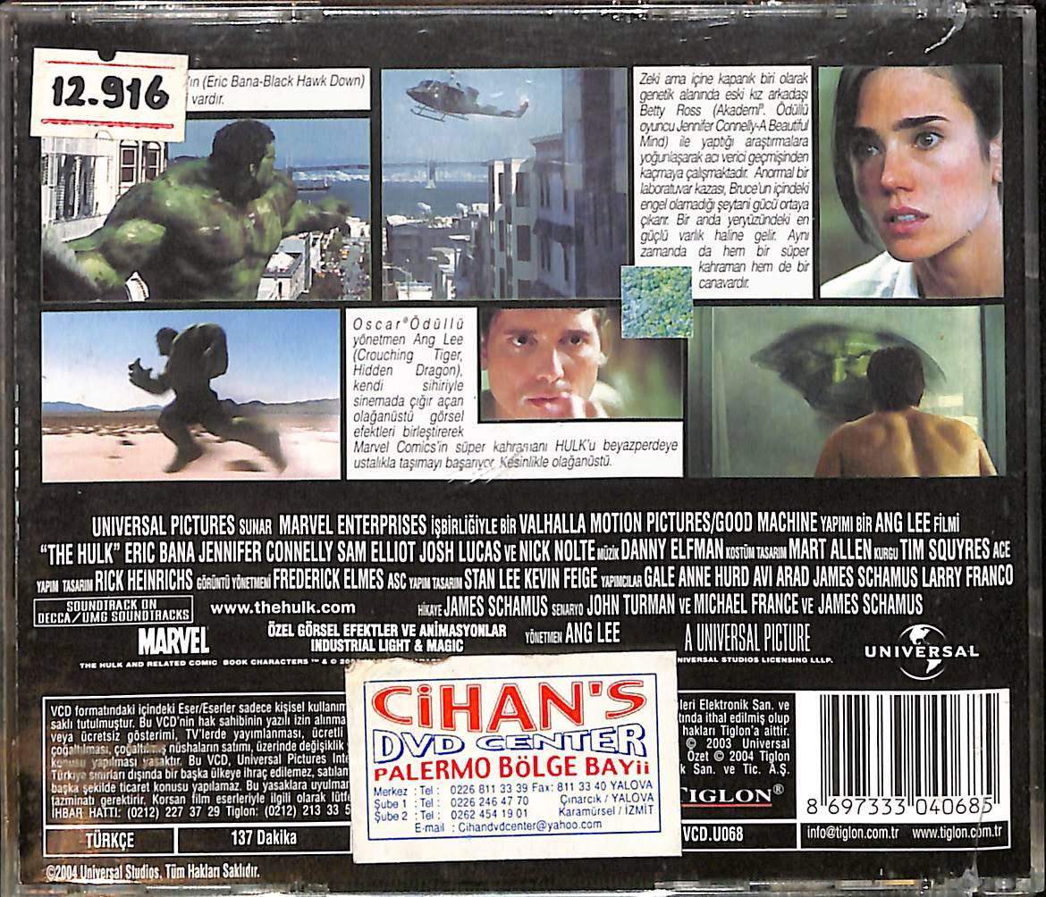 Hulk VCD Film (İkinci El) VCD27667 - 2