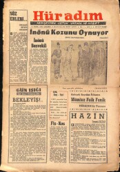 Hür Adım Herşeyden Üstün Vatan Ve Millet 15 Kasım 1961 - İnönü Başvekil Oldu, Aurel Deçeinin Gizli Raporu, Akbaba Karikatürleri NDR69125 - Gökçekoleksiyon