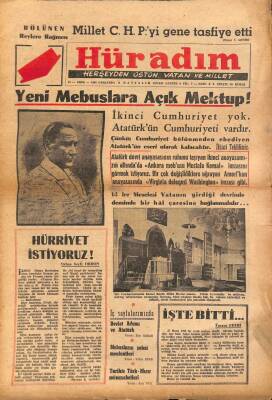 Hür Adım Herşeyden Üstün Vatan Ve Millet 18 Ekim 1961 - Yeni Mebuslara Açık Mektup, Devlet Adamı Ve Atatürk, Tarihte Türk Mısır Münasebetleri NDR69126 - 1