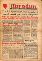 Hür Adım Herşeyden Üstün Vatan Ve Millet 25 Ekim 1961 - Orhan Seyfi Orhondan 27 Mayıs Yazısı, Niyazi Ahmet Banoğlu Ölümle Tehdit Edildi NDR69128 - Gökçekoleksiyon
