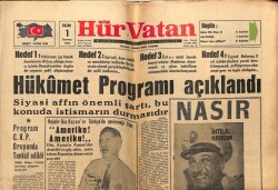 Hür Vatan Gazetesi 1 Temmuz 1962 - Unesco Bize Geniş Yardım Yapacak GZ64979 - 2