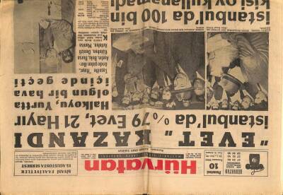 Hür Vatan Gazetesi 10 Temmuz 1961 - Anayasa Oylamasında EVET Kazandı GZ97136 - 1