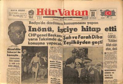 Hür Vatan Gazetesi 11 Ekim 1961 - Pehlevi,Mısır Artık Kendi Sınırlarına Çekilmelidir Dedi GZ97165 - 1
