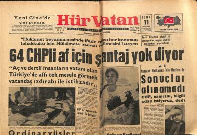 Hür Vatan Gazetesi 11 Mayıs 1962 - Ordinaryüsler Kürsüye Dönüyor GZ97015 - 1