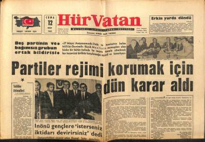 Hür Vatan Gazetesi 12 Ekim 1962 - Arabistanda Dün Kanlı Savaş Başladı GZ97046 - 1