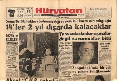 Hür Vatan Gazetesi 13 Ağustos 1961 - Yassıadada Duruşmalar Değil Savunmalar Bitti GZ97186 - 1