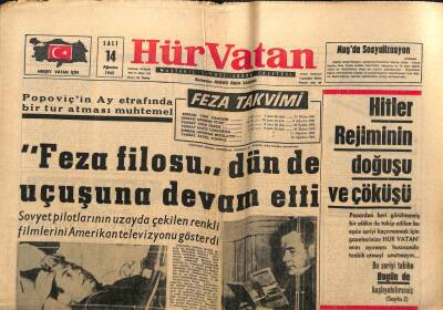 Hür Vatan Gazetesi 14 Ağustos 1962 - Feza Filosu Dün de Uçuşuna Devam Etti GZ97010 - 1