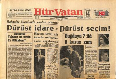 Hür Vatan Gazetesi 14 Eylül 1961 - İstanbulun Su Davasını Üç Umum Müdürü Baltalıyor GZ97079 - 1