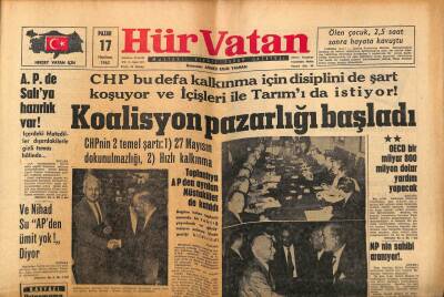 Hür Vatan Gazetesi 17 Haziran 1962 - O.A.S. Cezayiri Yakıp Yıkıyor GZ97056 - 1