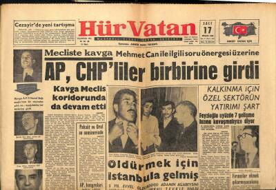Hür Vatan Gazetesi 17 Nisan 1962 - Turan Feyzioğlu,Yğüzde Yedi Gelişme Hızına Kavuşmalıyız Diyor GZ89851 - 1