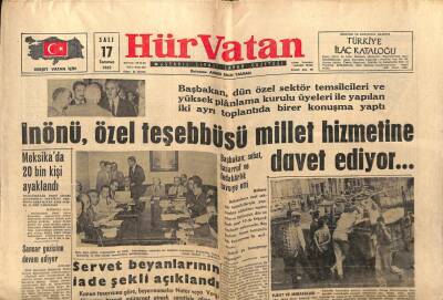 Hür Vatan Gazetesi 17 Temmuz 1962 - Barzaniye Silah Satan Şebeke Takip Ediliyor GZ64991 - 2